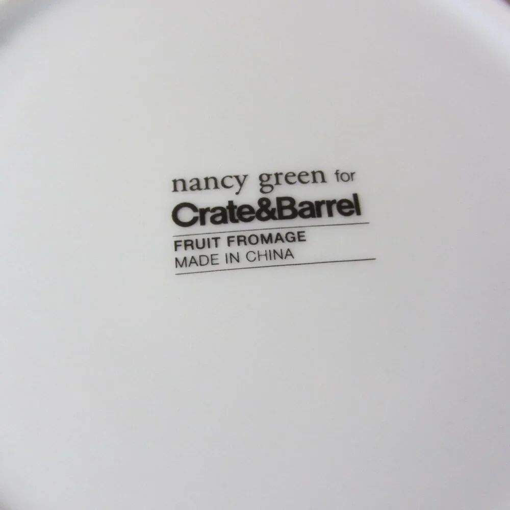 3 for $24 - crate & barrel nancy green fruit fromage plate grapes (W3973)